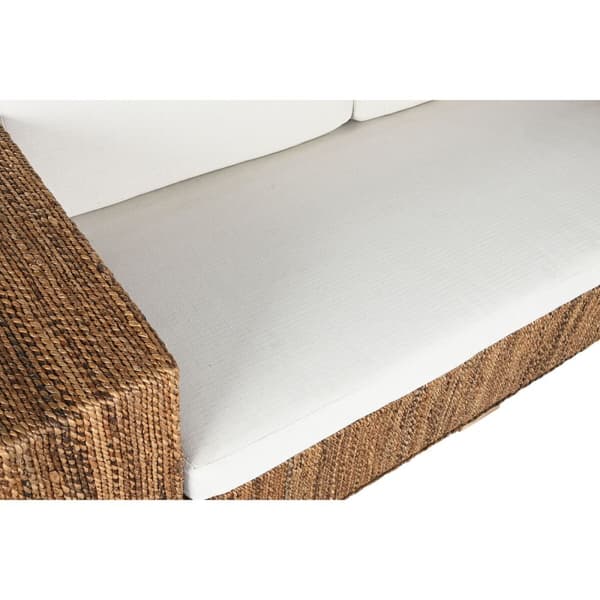 Hagesofa Home ESPRIT Hvit Naturell 192 x 92 x 65 cm