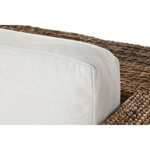 Hagesofa Home ESPRIT Hvit Naturell 192 x 92 x 65 cm