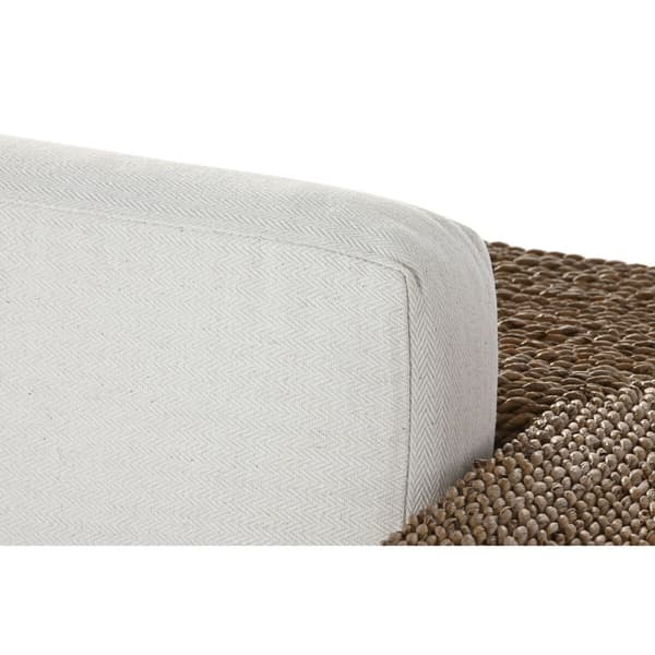 Hagesofa Home ESPRIT Hvit Naturell 117 x 92 x 65 cm