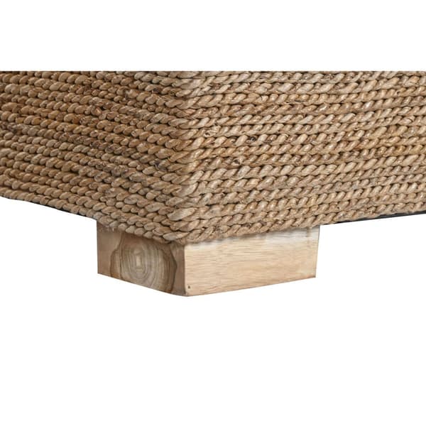 Hagesofa Home ESPRIT Hvit Naturell 117 x 92 x 65 cm