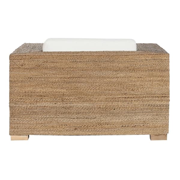 Hagesofa Home ESPRIT Hvit Naturell 117 x 92 x 65 cm