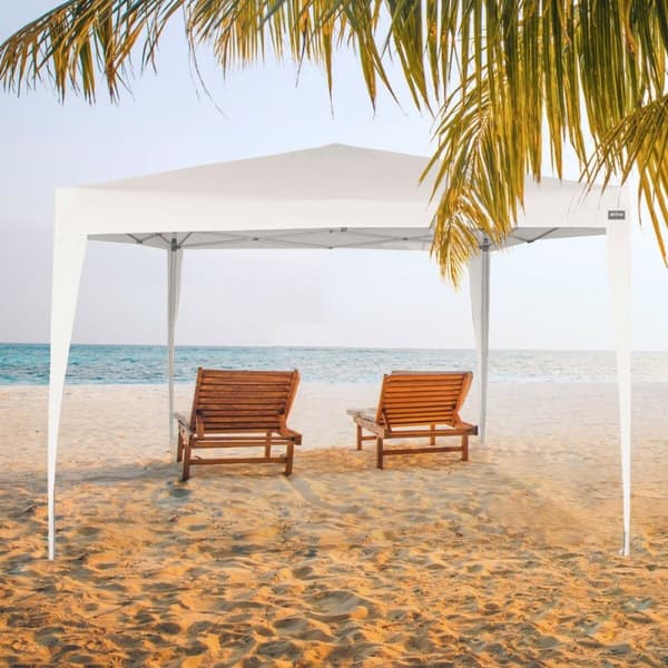 Gazebo Aktive 300 x 250 x 300 cm Stål Vit Plast