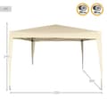 Miniatyrbillede 4 af 5: Gazebo Aktive 300 x 240 x 300 cm Stål Flødefarvet Plastik