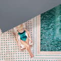 Miniatyrbild 5 av 6: Relaxdays rektangulär skugga segel, 3,5 x 4,5 m, vattentät, UV-skyddande, med spännband, terrass, balkong, grå