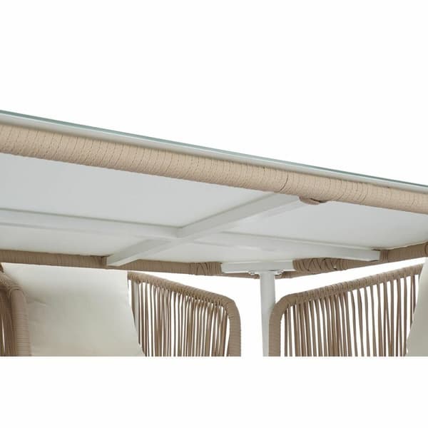 Bordsgrupp med stolar DKD Home Decor Beige 78 cm 163 x 95 x 6 cm