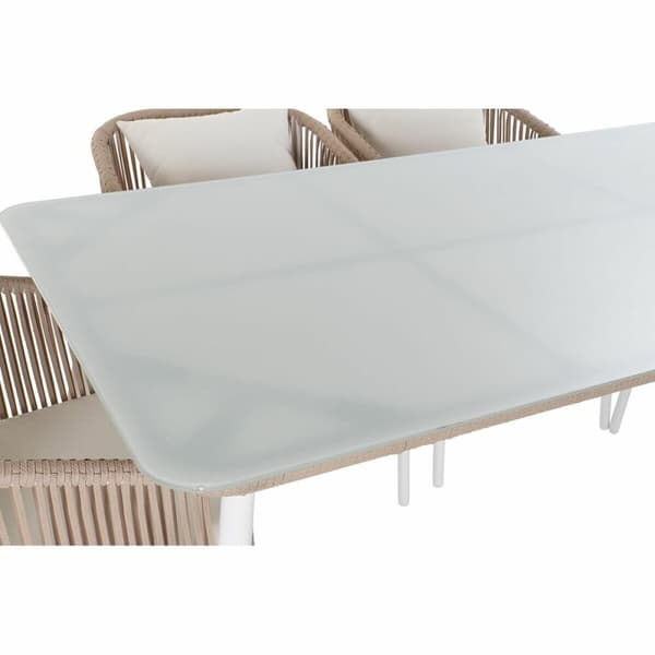 Bordsgrupp med stolar DKD Home Decor Beige 78 cm 163 x 95 x 6 cm