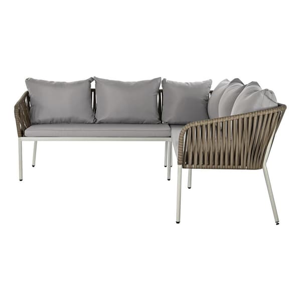 Garden furniture DKD Home Decor Valkoinen Vaaleanruskea 190 x 190 x 70 cm