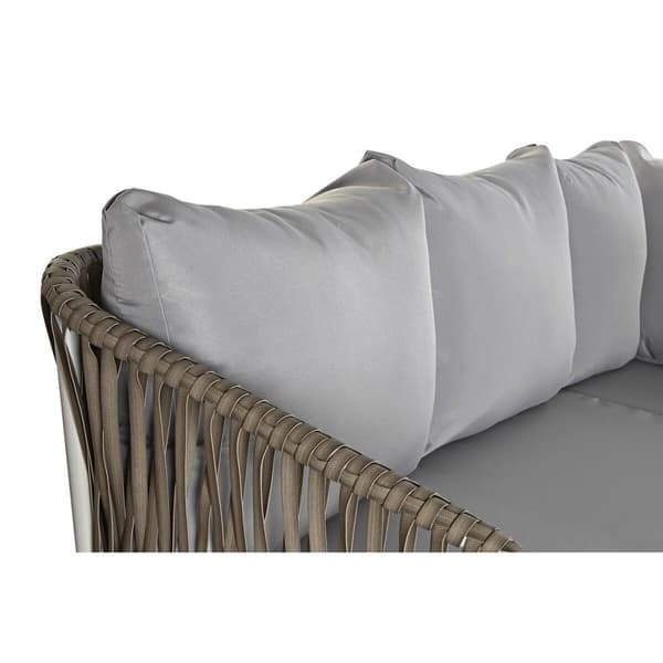 Garden furniture DKD Home Decor Valkoinen Vaaleanruskea 190 x 190 x 70 cm