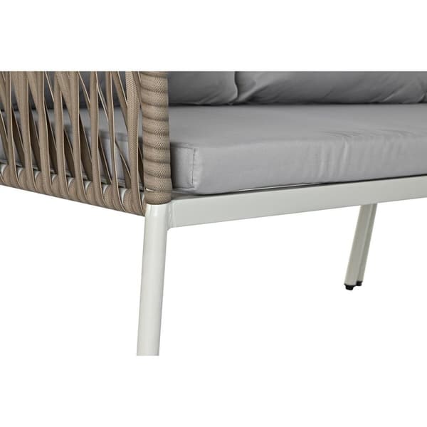 Garden furniture DKD Home Decor Valkoinen Vaaleanruskea 190 x 190 x 70 cm