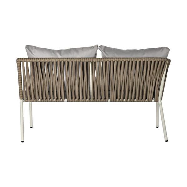 Garden furniture DKD Home Decor Valkoinen Vaaleanruskea 190 x 190 x 70 cm