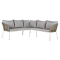 Pikkukuva 2 / 11: Garden furniture DKD Home Decor Valkoinen Vaaleanruskea 190 x 190 x 70 cm