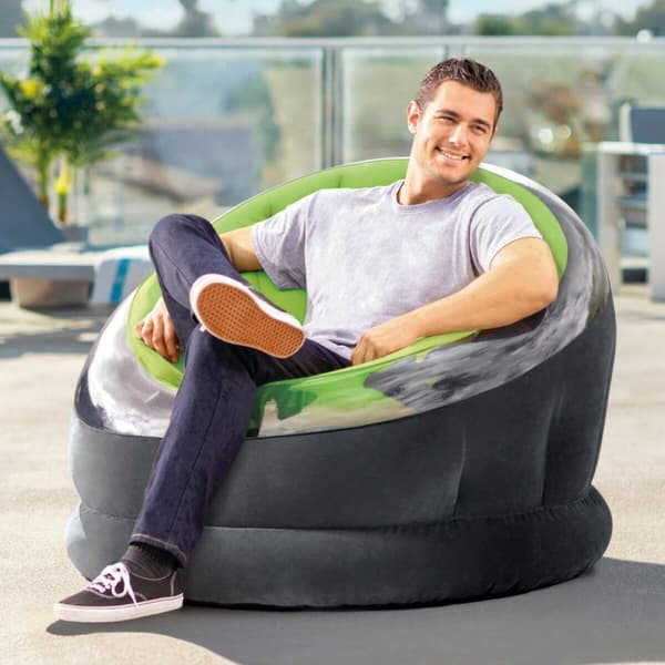 Uppblåsbar fåtölj Intex Empire Grön 112 x 109 x 60 cm (3 antal)