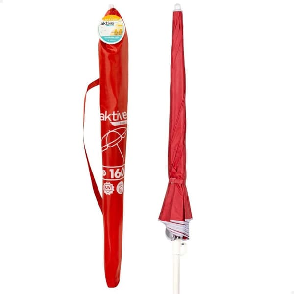 Skėtis nuo saulės Aktive UV50 Ø 160 cm Polyesteri Metalli 160 x 166 x 160 cm (12 osaa)