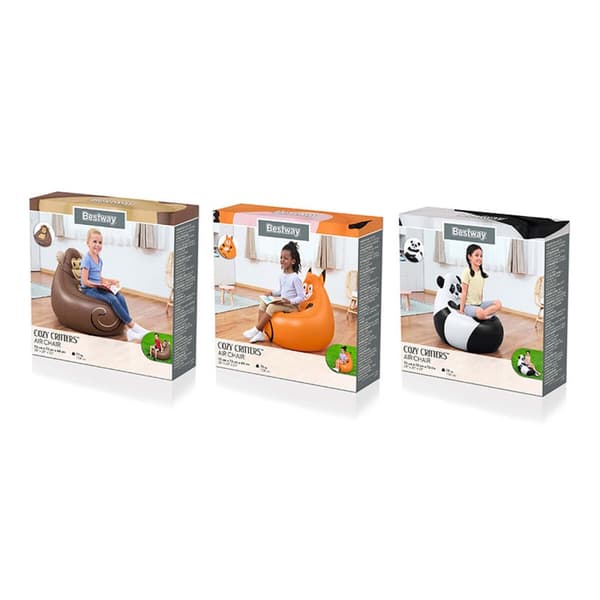 Bestway Gigantisk Uppblåsbar Djurstol 72x72x64 cm +3 År Inomhus och Trädgård 75116