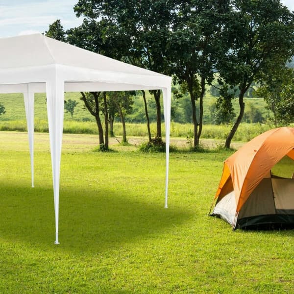 Gazebo Aktive Hvid 300 x 600 cm Metal Plastik