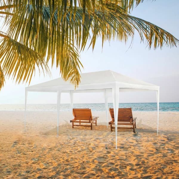 Gazebo Aktive Hvid 300 x 600 cm Metal Plastik