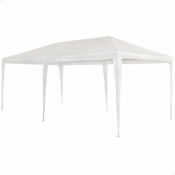Gazebo Aktive Hvid 300 x 600 cm Metal Plastik