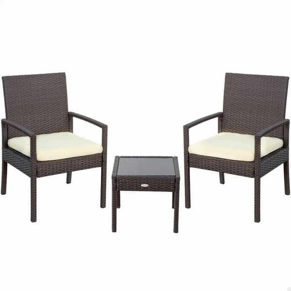 Set med bord och 2 fåtöljer Aktive 54,5 x 56 x 79 cm