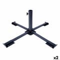 Miniatyrbillede 1 af 5: Fod for strandparasol Aktive 86 x 34 x 86 cm Sort Metal (2 enheder)