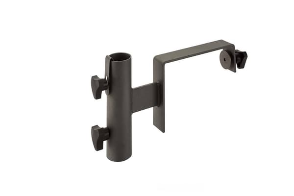 Parasollhållare med justerbart fäste 98-183 mm - PLATINUM svart Homms