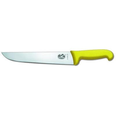 Slaktarkniv-gult Fibroxhandtag