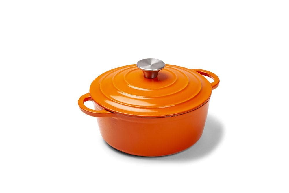 Orrefors - rejäl - 5 L - emaljerad gjutjärnsgryta till julskinkan mm Orange