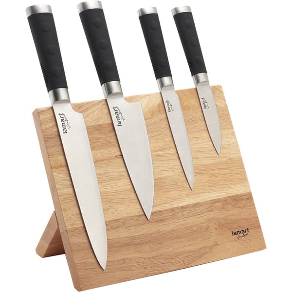 LAMART 4 kniver med magnetisk stativ
