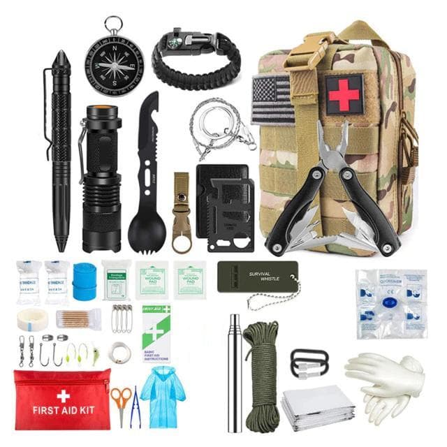 Taktiskt överlevnadskit (35 delar)