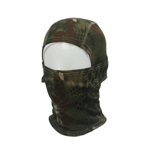 Kamouflage bomullsbalaclava * storlek: ensam vuxen * Material: bomull * Färg: kamouflage * Snabbtorkande, andningsbart tyg