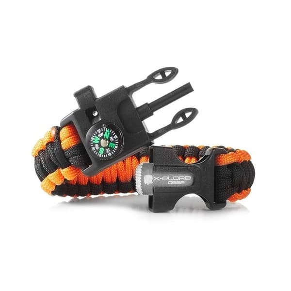 Survival armband - Okänd märke - Justerbar 20-24 cm - Kompass - Visselpipa - Kniv