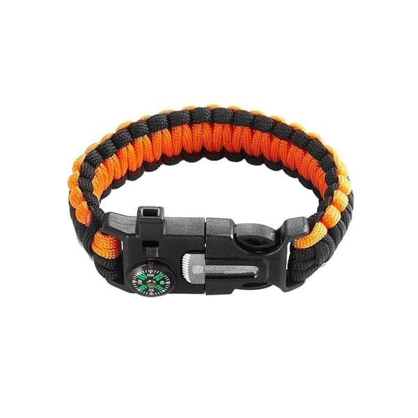 Survival armband - Okänd märke - Justerbar 20-24 cm - Kompass - Visselpipa - Kniv