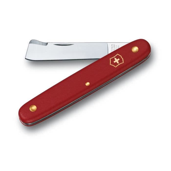 Victorinox schweizisk kniv för ympning 3.0920 Röd, med 2 raka bladfunktioner och med barkspridare för växthus