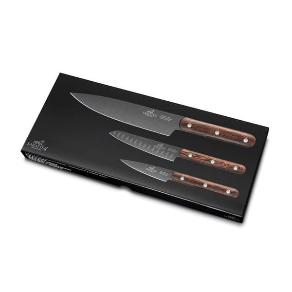Lion Sabatier International Phenix Knivset 3 delar Svart/Trä