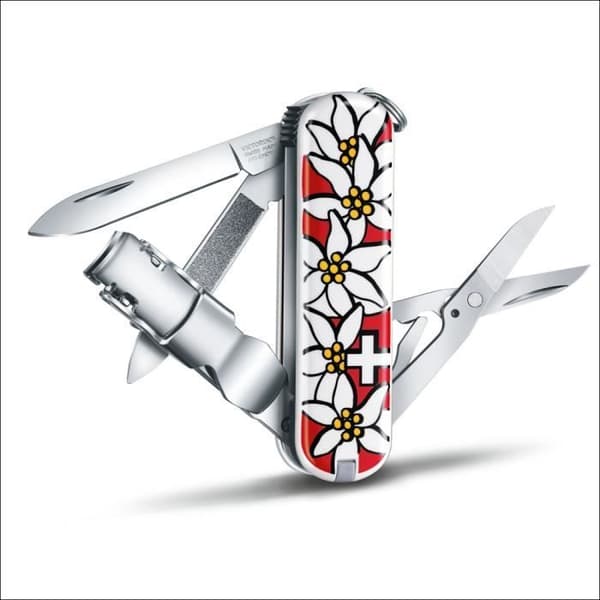 Couteau Schweiz - VICTORINOX - Nagelklipp 580 - 8 Funktioner - Färg Edelweiss - 65 mm