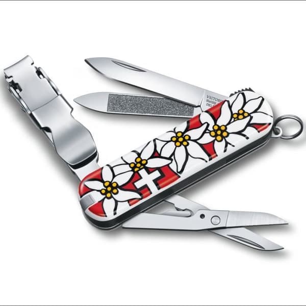 Couteau Schweiz - VICTORINOX - Nagelklipp 580 - 8 Funktioner - Färg Edelweiss - 65 mm