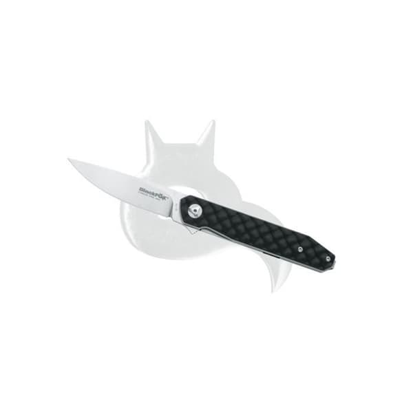Black Fox Reloaded Folding Knife Black G10 Handtag 440C Satin Blade