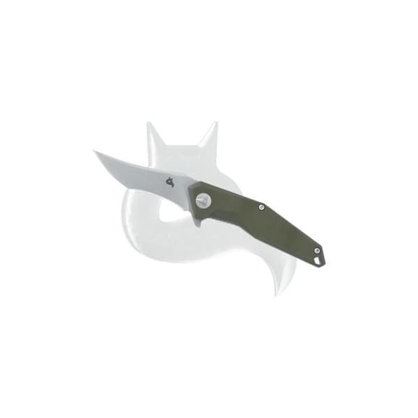 Black Fox Kravi Folding Knife Green G10 Handtag Stone Washed Waked Blade