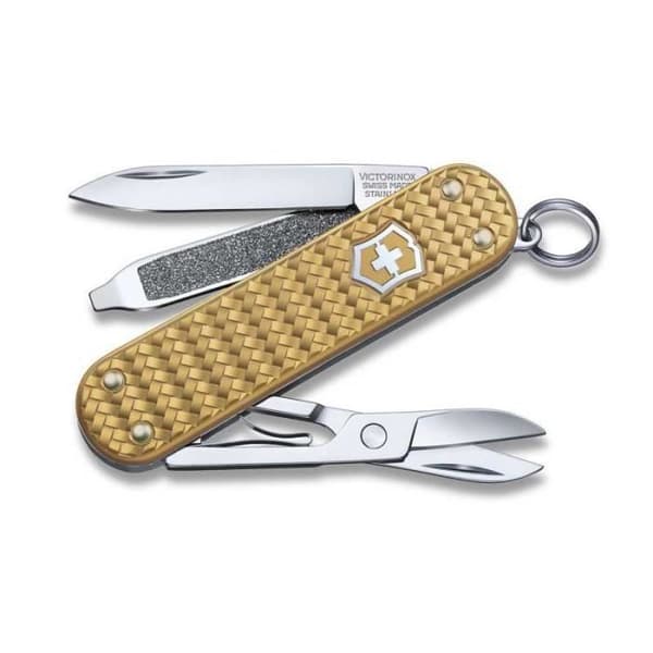 KNIV VICTORINOX CLASSIC SD PRECIOUS ALOX MÄSSING GULD