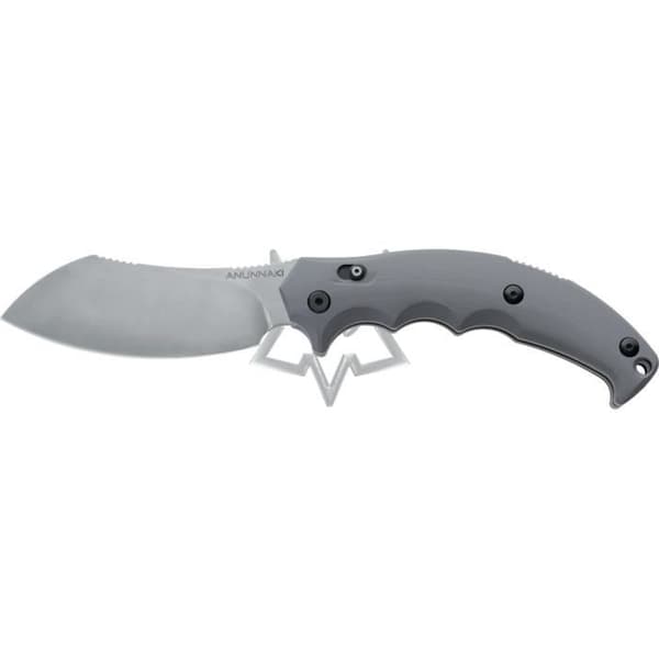 Fox Knives Anunnaki Folding Knife, N690 Stone Washed Bld, G10 Grey Hdl