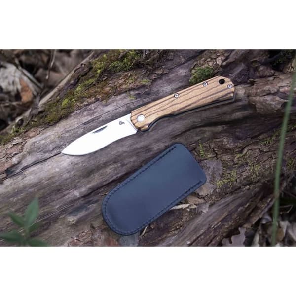 Ciol Black Fox fällkniv - 440c satinblad - zebrahandtag