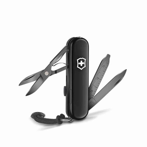 Fickkniv - Victorinox - Signature Lite Onyx Black - 9 Funktioner - LED-lampa - Kulspetspenna