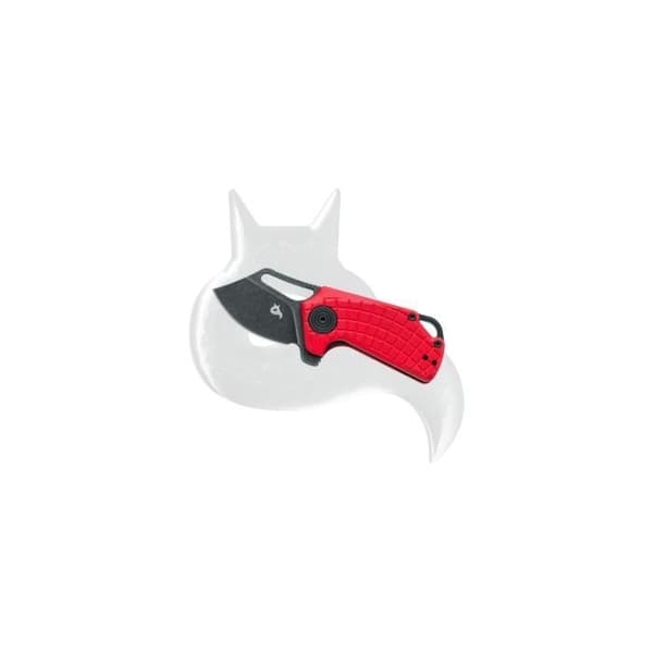 Black Fox Puck Fällkniv Black Fox Lama, Bld Rostfritt Stål D2 Blk Stonewash, Röd G10 Handtag Keramiska kulfoder