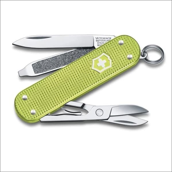 Couteau Suisse - Victorinox - Classic Alox - 5 funktioner - Anodiserad aluminium - Lime Twist