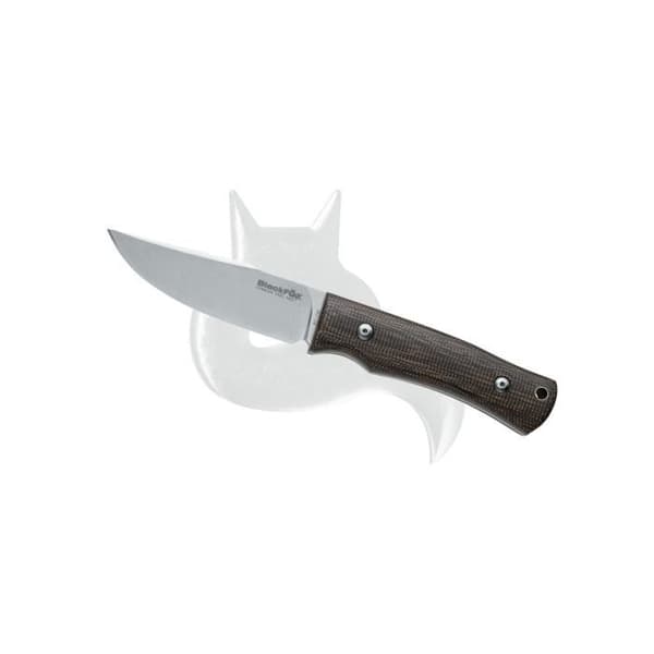 Black Fox Explorator Fixed Lama Knife - Lama 440c Stonewashed - Linne Micarta handtag