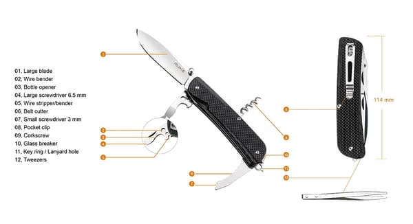 Ruike LD21-B Multitool / folding knife