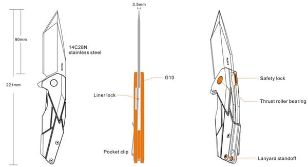 Ruike P138-B Folding knife