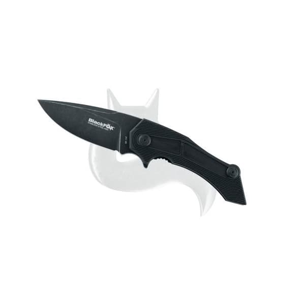 Black Fox Munin Lock Lock Knife Black G10 H.Dle - Black Stone Wash Blade Blade Knife