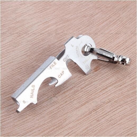 8 i 1 EDC nyckelring Gadget Multi-Function Survival Portable Key Ring Tool