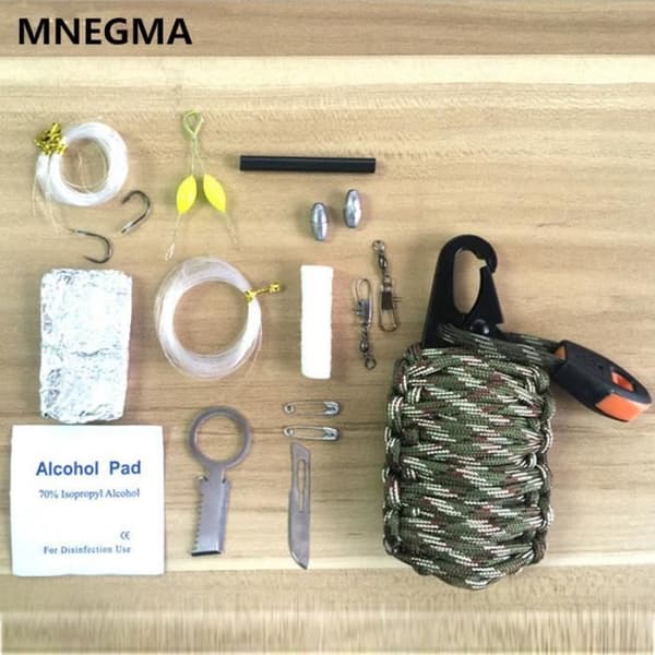 Survival Kit - MENGMA - 2017 - 12 i 1 - Bärbar - Hållbar - Fiskeredskap