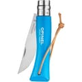 Miniatyrbild 3 av 3: Kniv - OPINEL - N°07 Baroudeur - Yatagan blad 8 cm - Avenbokskaft - Färg Cyan Blue